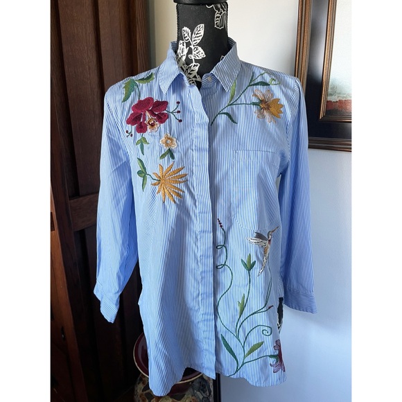 Zara Tops - Zara Woman Embroidered Shirt
